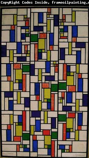 Theo van Doesburg Color designs for Stained-Glass Composition V.